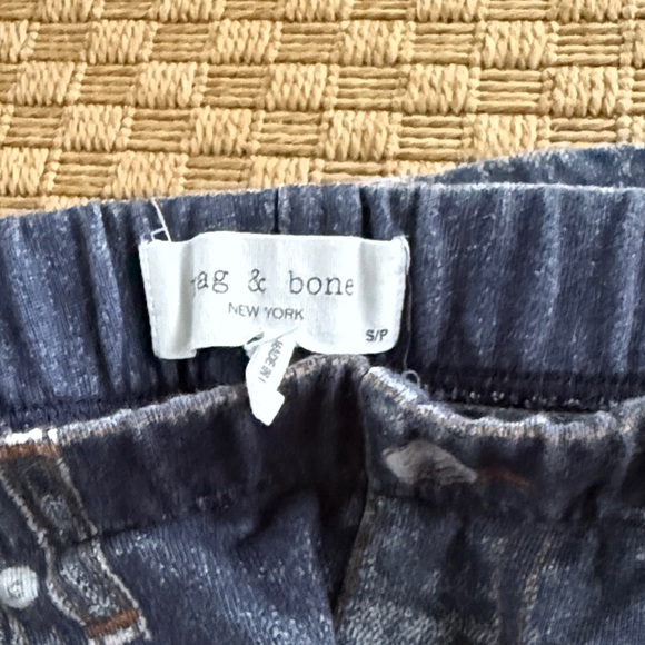 rag & bone Miramar Wide Leg Terry Jeans Small - Picture 2 of 3